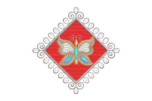 Butterfly Motif Embroidery Design