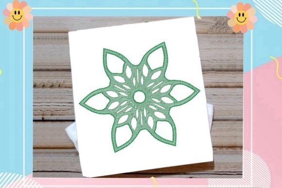Cute Snowflake Embroidery Design