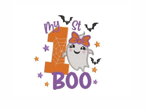 My First Boo Embroidery Design
